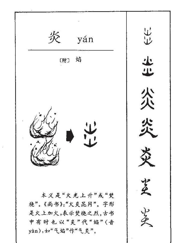 炎字字源字典