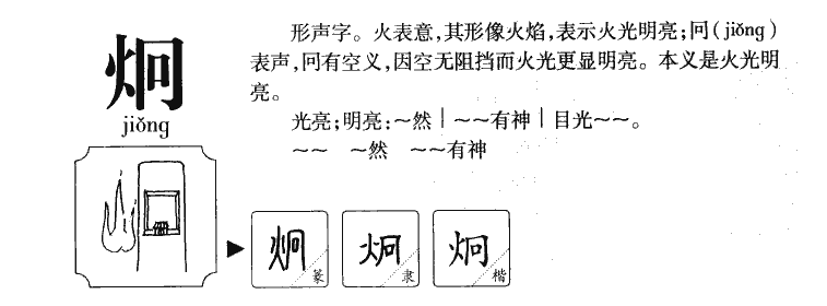 炯字字源字典