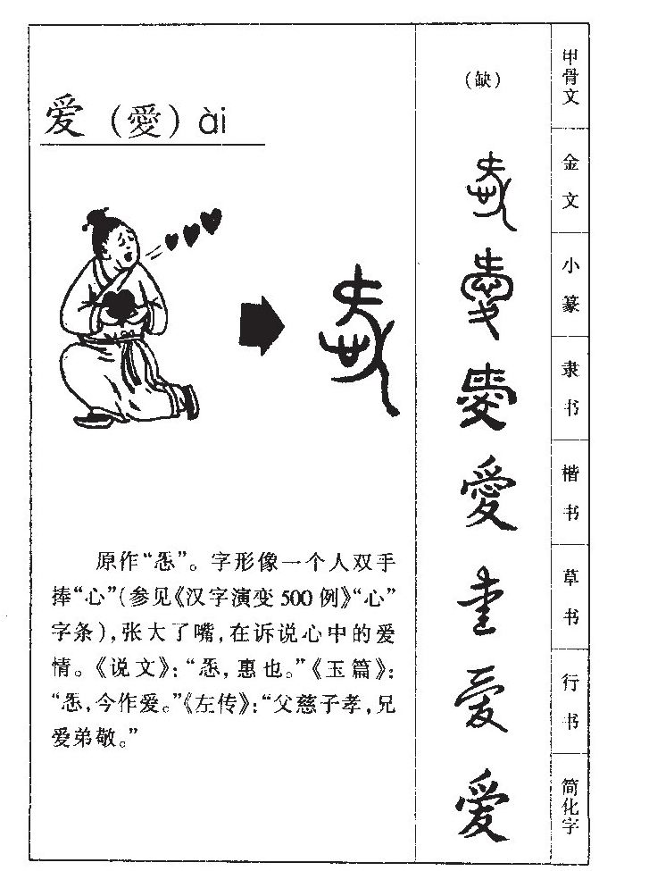 爱字字源字典