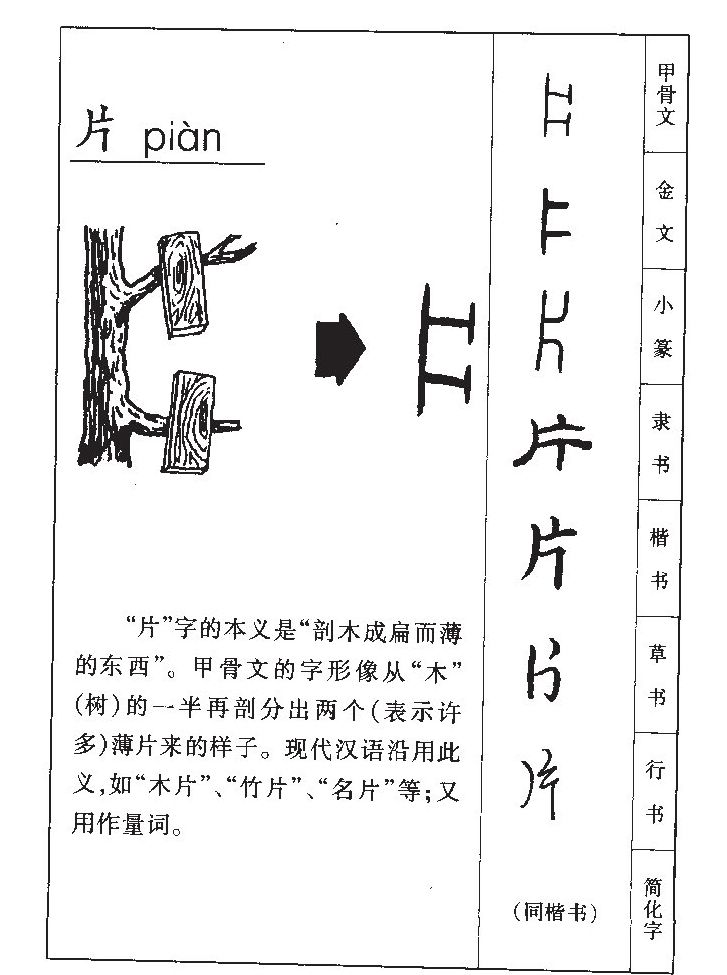 片字字源字典