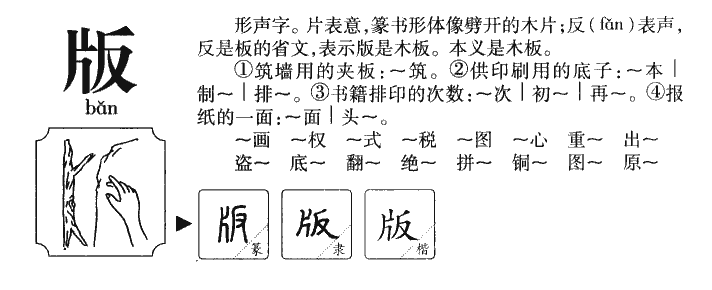 版字字源字典