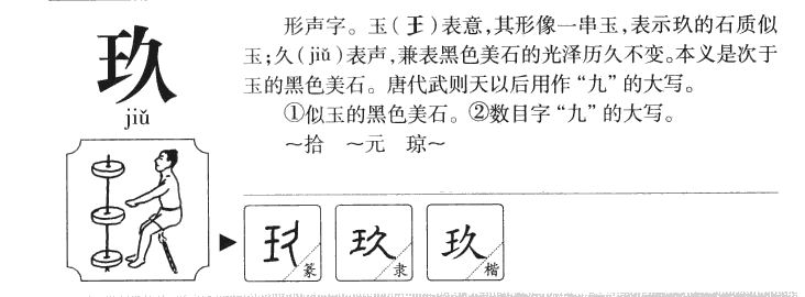 玖字字源字典