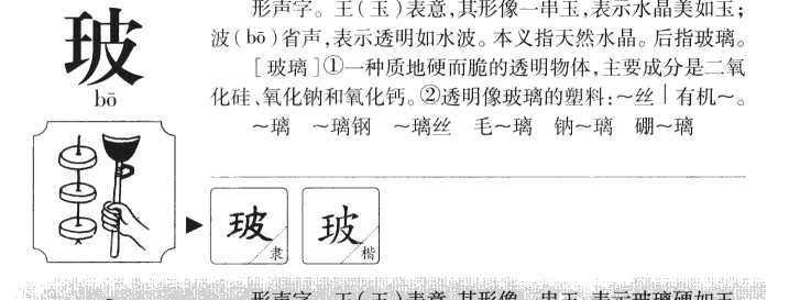 玻字字源字典