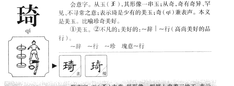 琦字字源字典