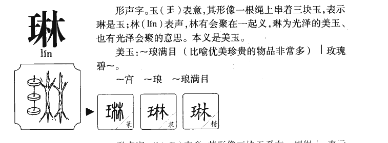 琳字字源字典