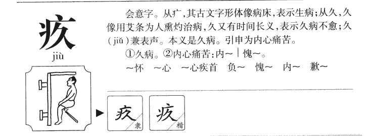 疚字字源字典