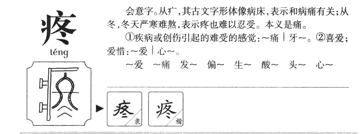 疼字字源字典