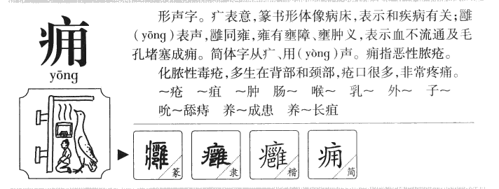 痈字字源字典