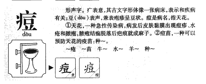 痘字字源字典