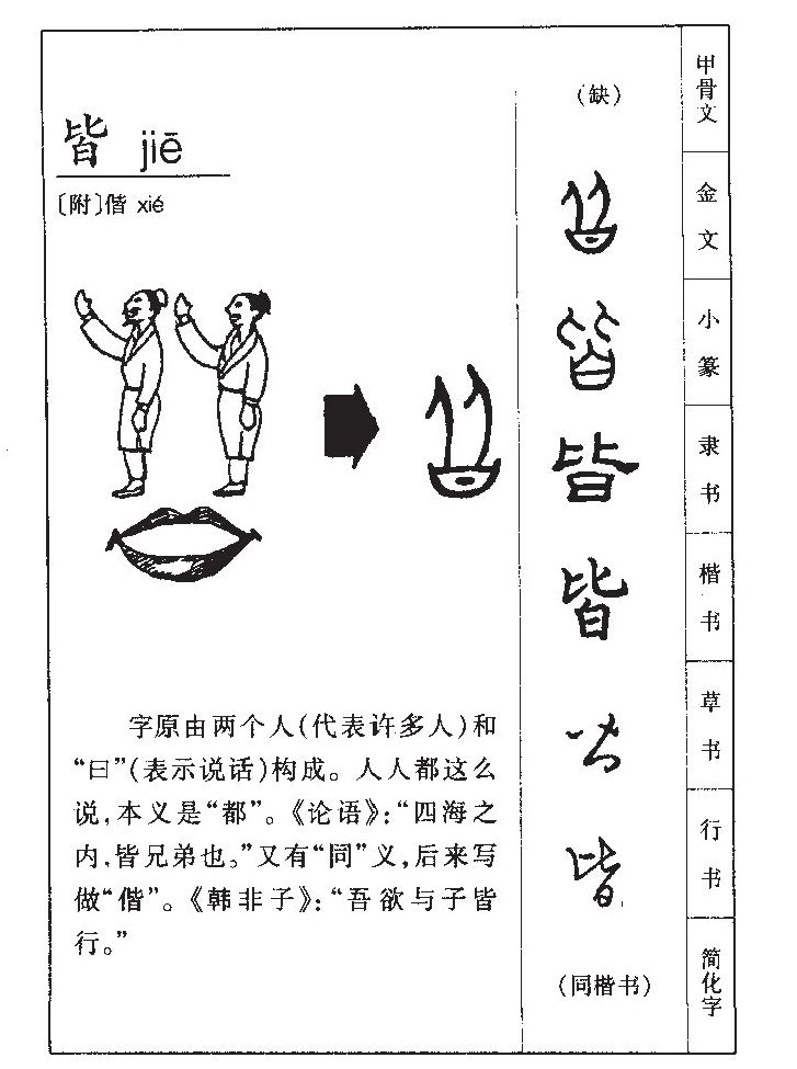 皆字字源字典