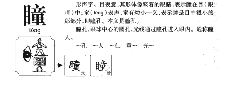 瞳字字源字典