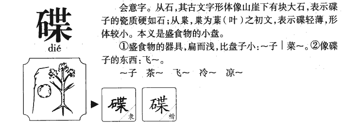 碟字字源字典