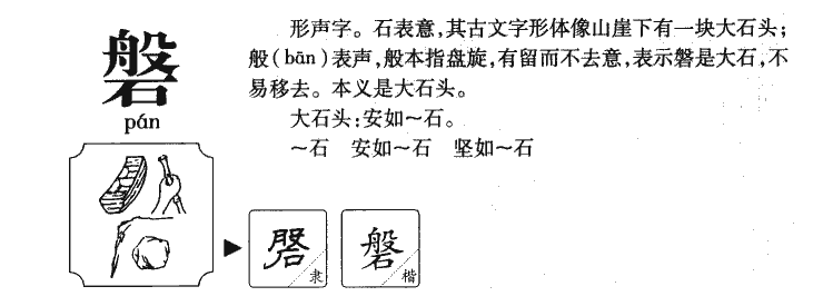 磐字字源字典