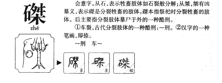 磔字字源字典