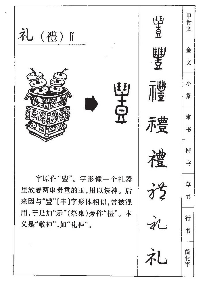 礼字字源字典