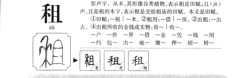 租字字源字典