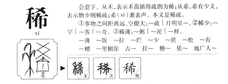 稀字字源字典