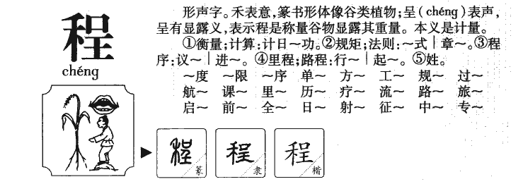 程字字源字典