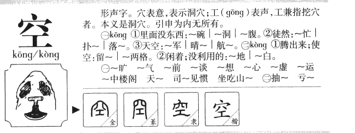 空字字源字典