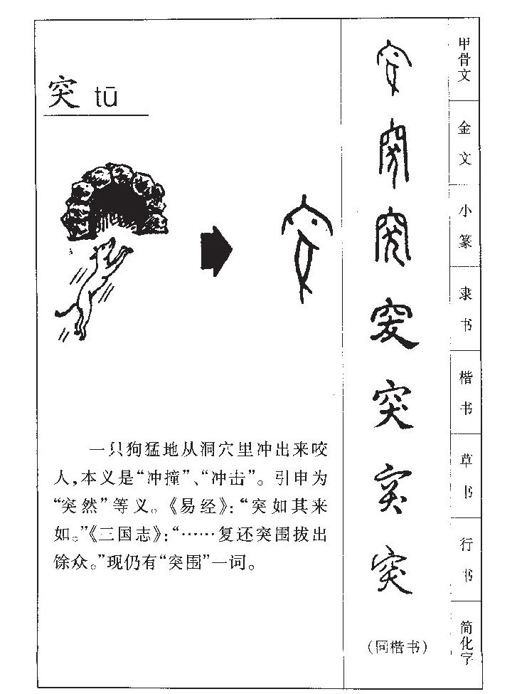 突字字源字典