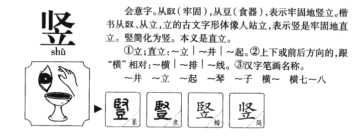 竖字字源字典