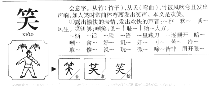 笑字字源字典