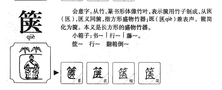 箧字字源字典