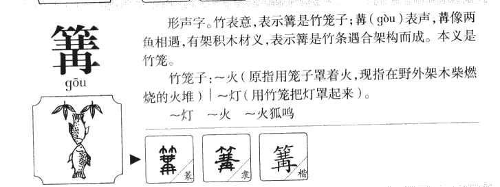 篝字字源字典