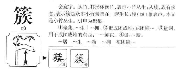 簇字字源字典