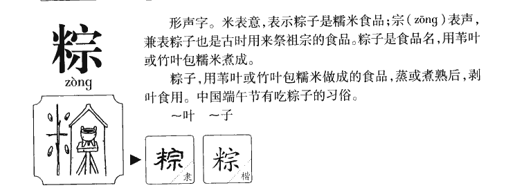 粽字字源字典