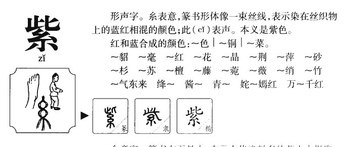 紫字字源字典