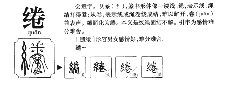 绻字字源字典