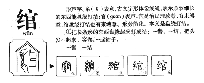 绾字字源字典