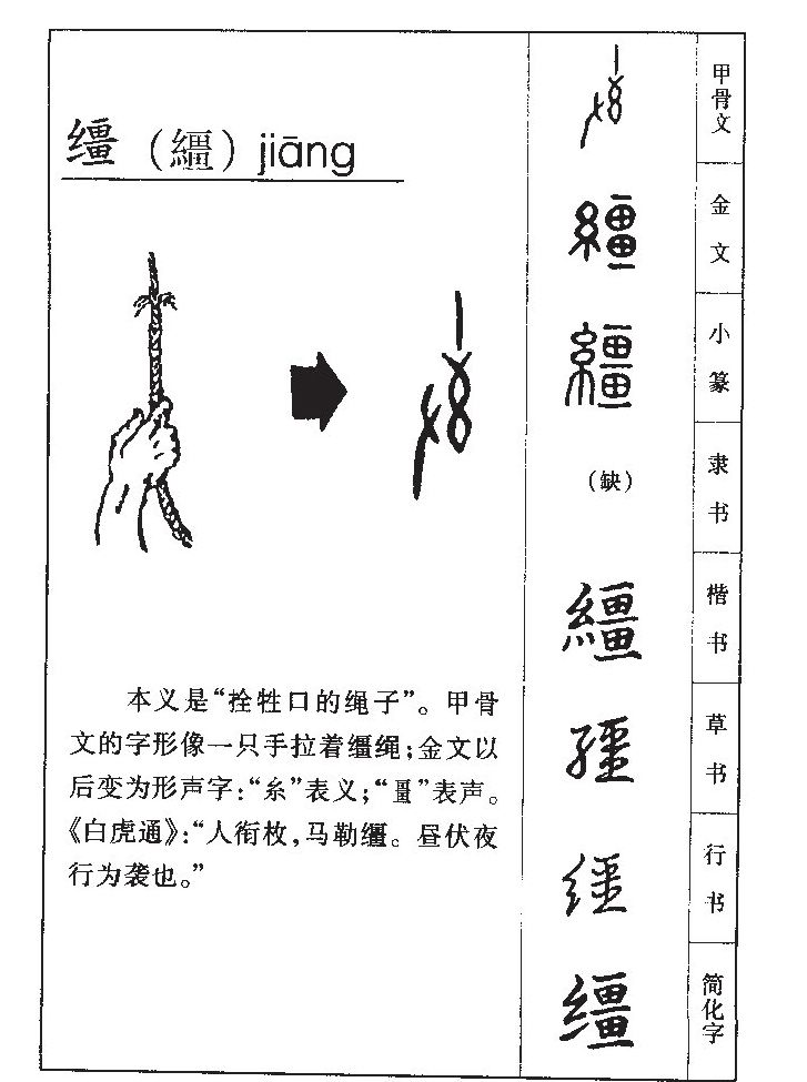 缰字字源字典