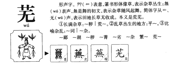 芜字字源字典