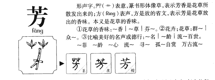 芳字字源字典