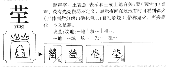 茔字字源字典