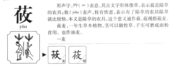 莜字字源字典