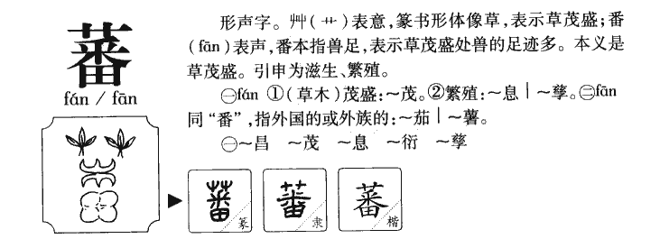 蕃字字源字典