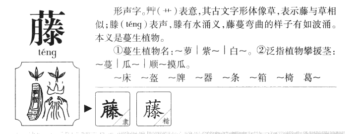 藤字字源字典