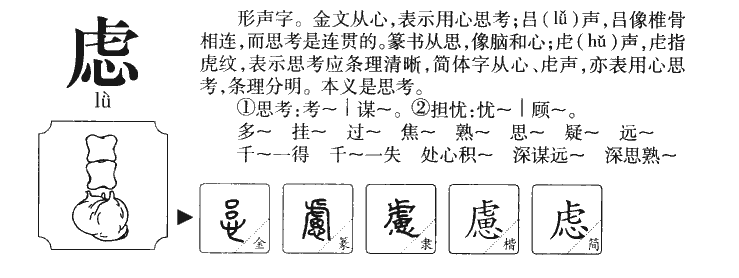 虑字字源字典