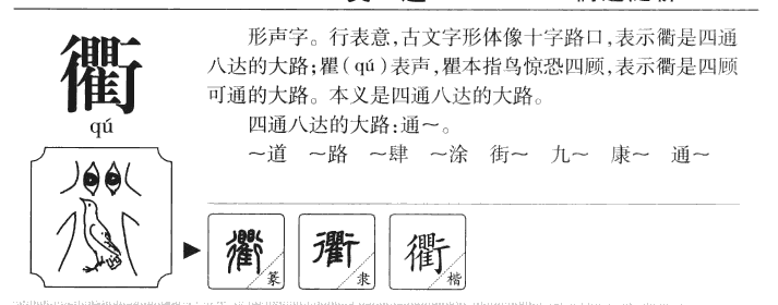 衢字字源字典