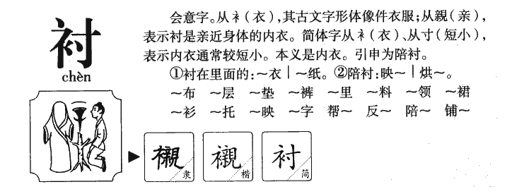 衬字字源字典