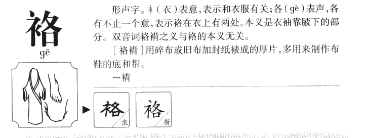 袼字字源字典