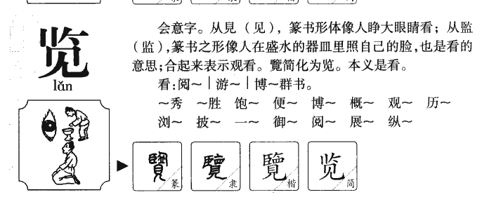 览字字源字典