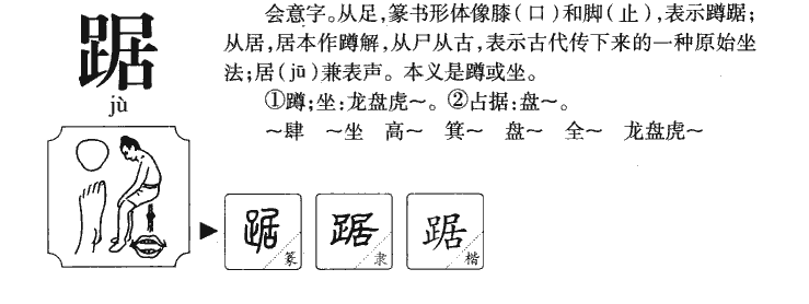 踞字字源字典