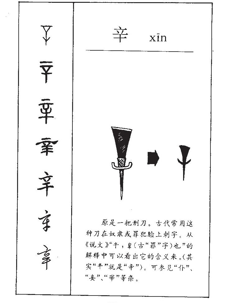 辛字字源字典