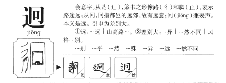 迥字字源字典