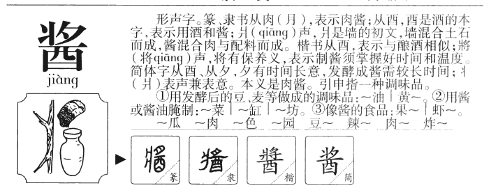 酱字字源字典