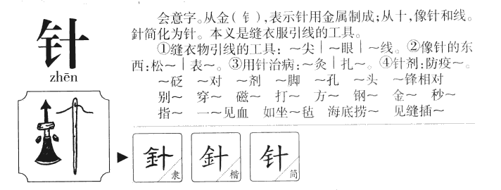 针字字源字典